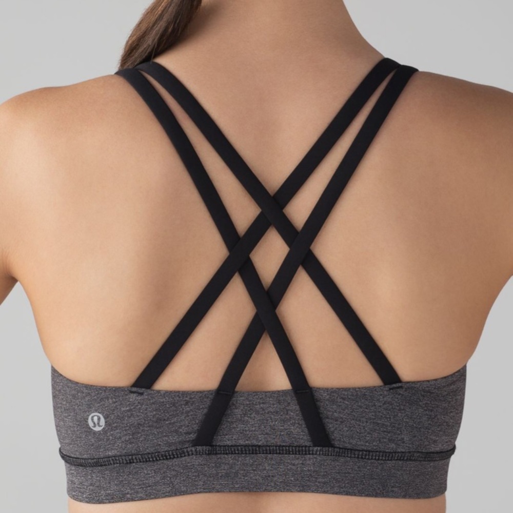 LULULEMON Energy Bra - Heathered Black/Black